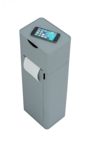 Stand WC-Garnitur Mod. Imon 6 in 1 Grau matt, mit Ablage