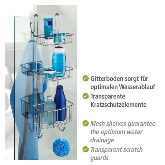 Dusch-Caddy 3 Etagen Mod. Olesi Edelstahl, rostfreier Edelstahl 