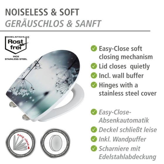 WC-Sitz Mod. Polar mit Hochglanz-Oberfläche, aus bruchstabilem Thermoplast 
