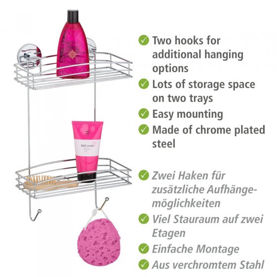 Mod. Vacuum-Loc® Wandregal 2 Etagen, Befestigen ohne bohren