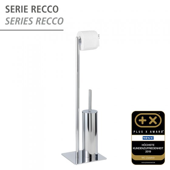Stand WC-Garnitur Mod. Recco, WC-Bürstenhalter und Toilettenpapierhalter