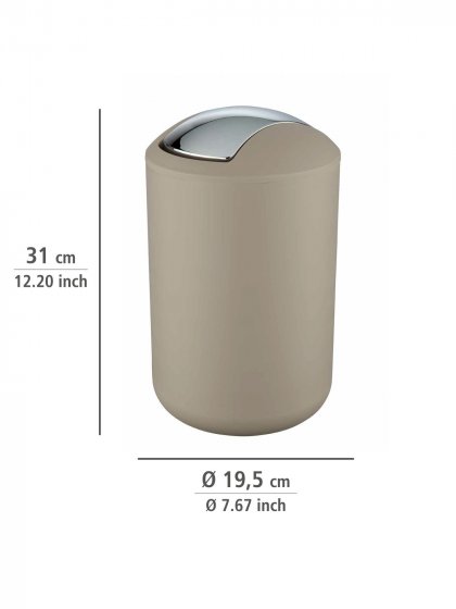 Bad-Accessoire Set Mod. Brasil Taupe, 4-teilig , Spezialkunststoff, bruchsicher 