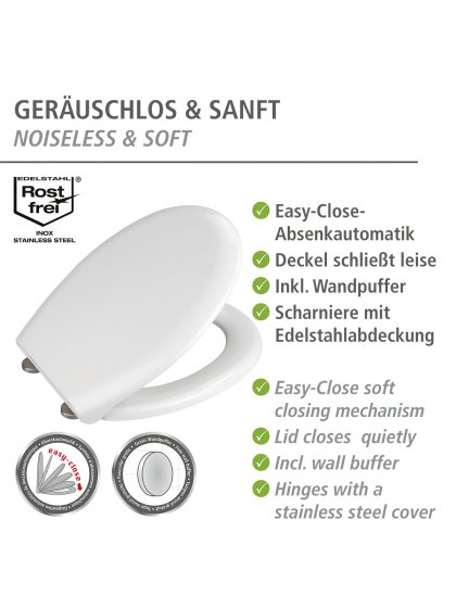 WC-Sitz Mod. Gubbio, aus antibakteriellem Duroplast 