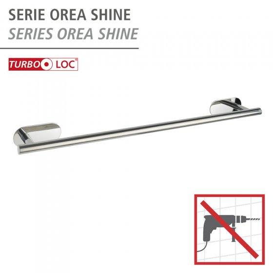 Turbo-Loc® Badetuchstange Mod. Orea Uno Shine, 60 cm, Befestigen ohne bohren