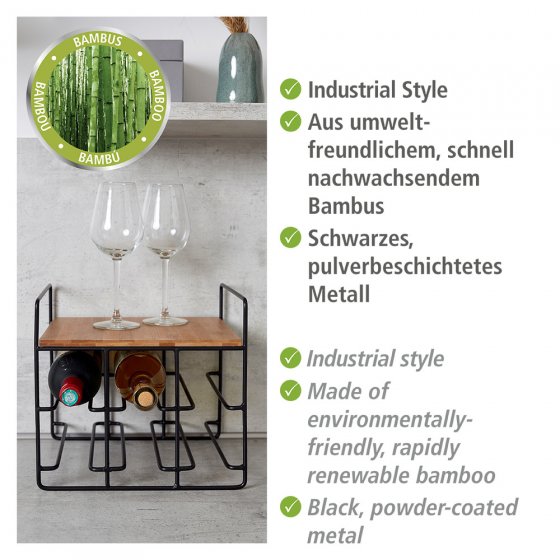 Weinregal Mod. Loft für 6 Flaschen, für 6 Flaschen