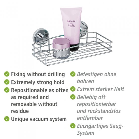 Mod. Vacuum-Loc® Wandablage, Befestigen ohne bohren 