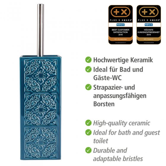 WC-Garnitur Mod. Cordoba Blau Keramik, mit spanischen Ornamenten