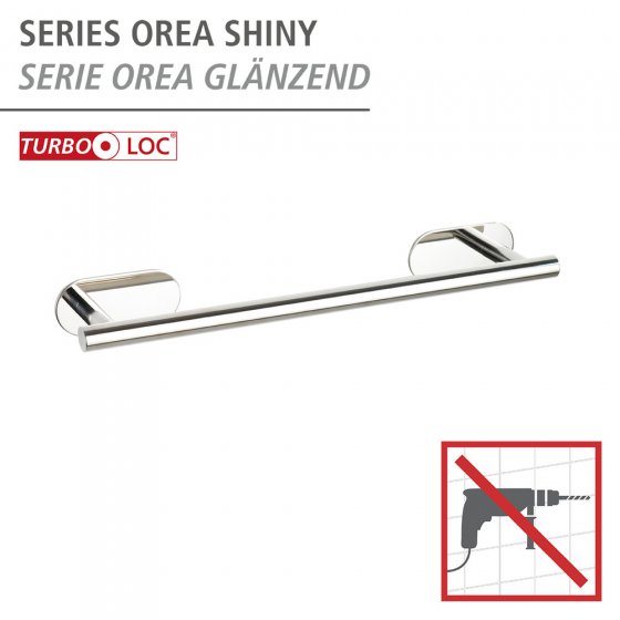 Turbo-Loc® Badetuchstange Mod. Orea Shine, 40 cm, Befestigen ohne bohren 