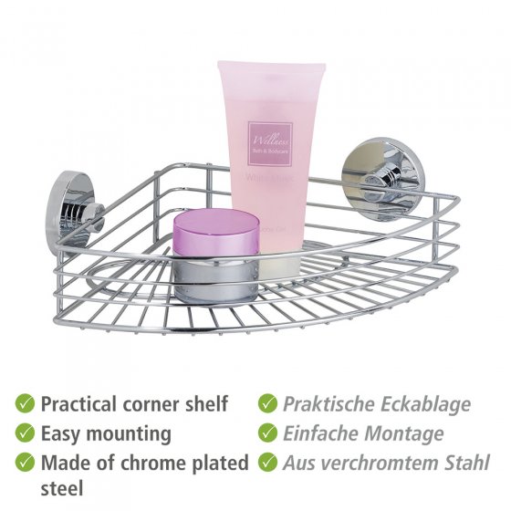 Vacuum-Loc® Eckablage Mod. Bari, Befestigen ohne bohren