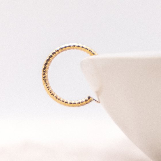 Ohrringe Gold 375 strukutriert 18mm 