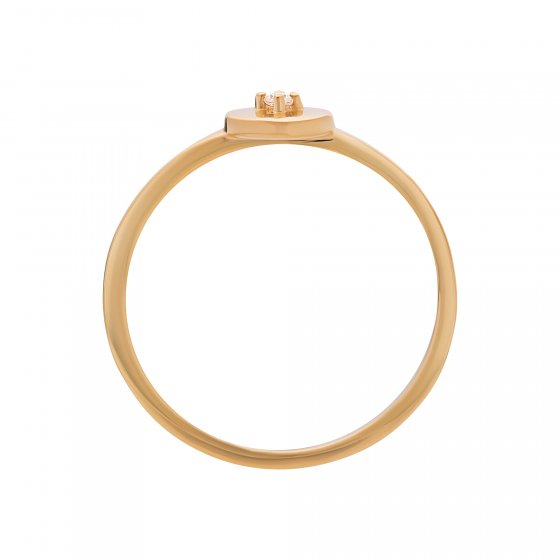 Ring 925 Silber vergoldet Boho Zirkonia 