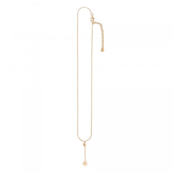 Kette 925 Silber vergoldet Plättchen Zirkonia 