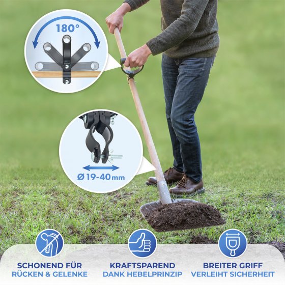 Universal-Griff ergonomisch 180°, 2er Set, in 8 Positionen arretierbar 