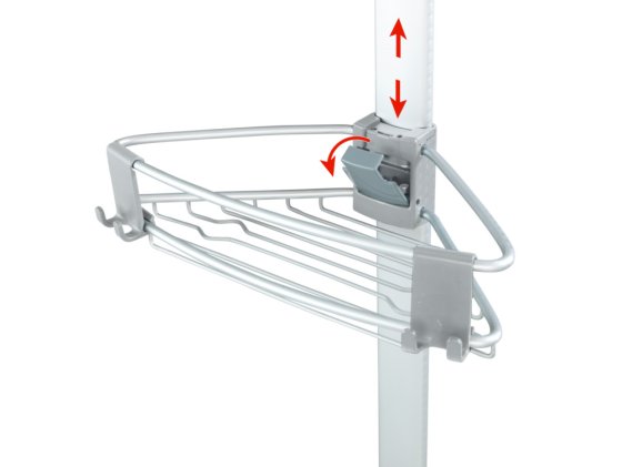 Teleskop Duschecke Mod. Purio, aus hochwertigem Aluminium 