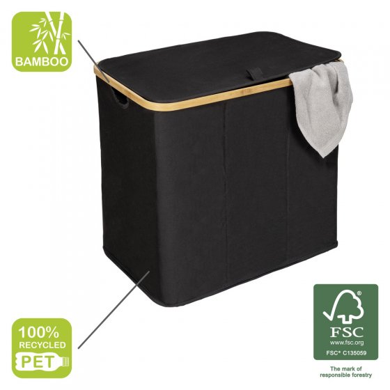 Wäschetruhe Trio Mod. Ecori, Textilien aus 100 % recyceltem Polyester 
