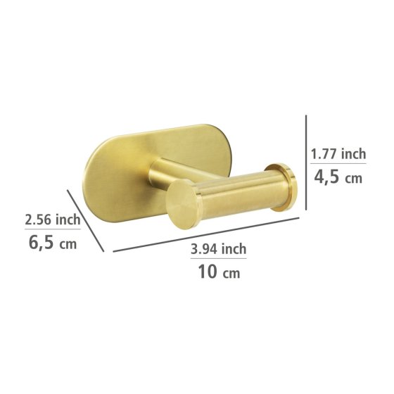 Turbo-Loc® Wandhaken Mod. Orea Duo Gold Matt, Befestigen ohne bohren 