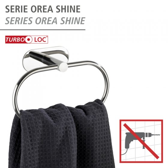 Turbo-Loc® Handtuchring Mod. Orea Shine, Befestigen ohne bohren