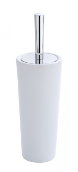 Keramik WC-Garnitur Mod. Coni Weiß, geschlossener WC-Bürstenhalter 