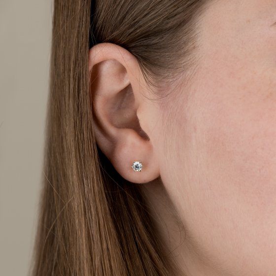 Ohrringe Gold 585 mit 2x Brillant zus. 0,50 ct. 