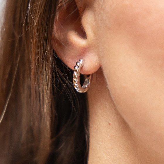 Klappcreolen 925 Sterling Silber rhodiniert 