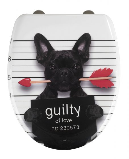 Premium WC-Sitz Mod. Guilty Dog, aus antibakteriellem Duroplast