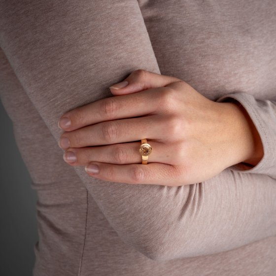 Ring Gold 750 mit natürlichem leicht braunen Brillant 2,0 ct. 