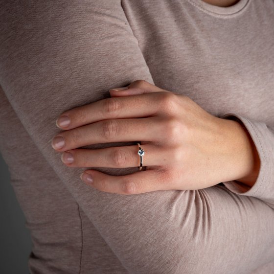 Ring Gold 750 mit natürlichem Brillant 0,50ct. 