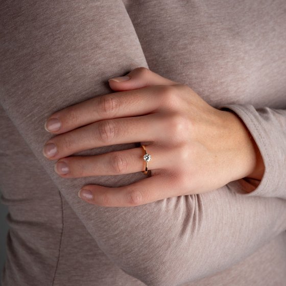 Ring Gold 750 mit natürlichem Brillant 0,50ct. 