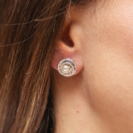 Ohrring 925 Silber mit Süßwasserzuchtperlen 