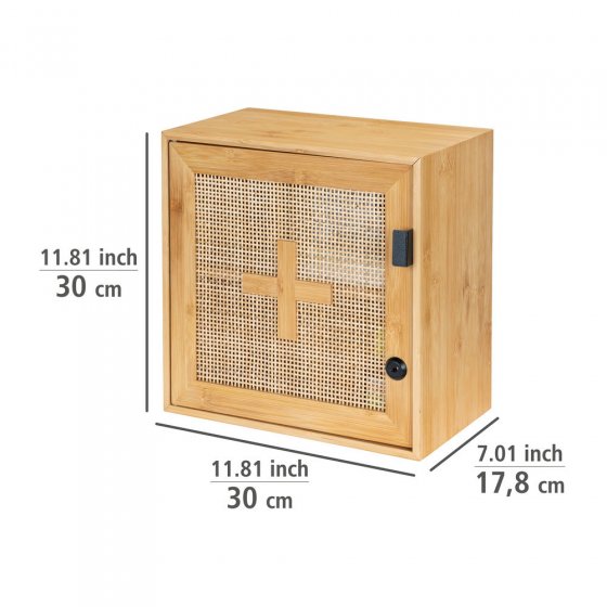 Medikamentenschrank Mod. Allegre, aus Bambus und Rattan 