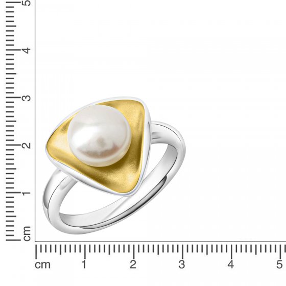Ring 925 Silber Süßwasserzuchtperle 