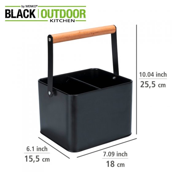 Utensilienkorb Mod. Baco Schwarz, robuster Tragekorb 