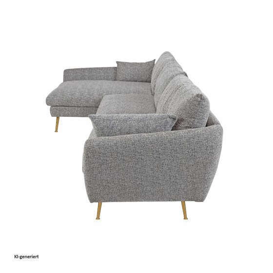 Ecksofa Antonius Webstoff Grau links 