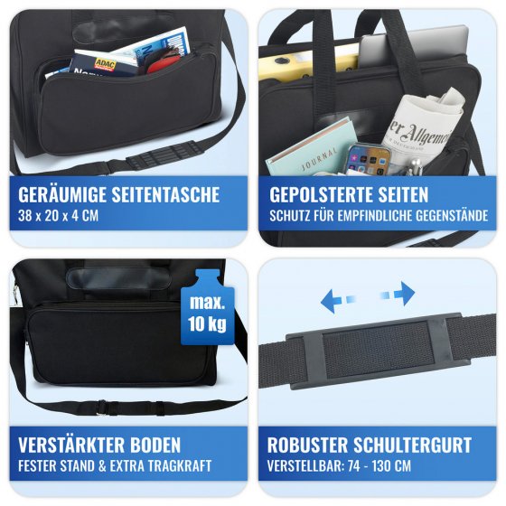 Komfort-Universaltasche Schwarz, 100 % Polyester 
