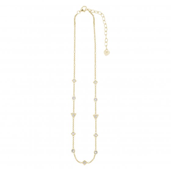 Halskette Choker 925 Silber vergoldet mit Zirkonia 