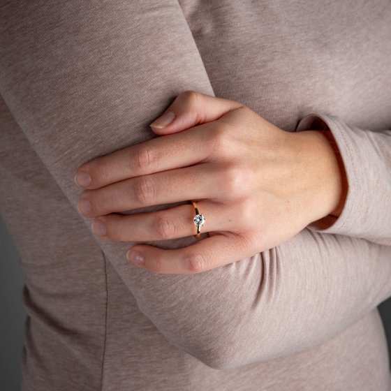 Ring Gold 750 mit natürlichem Brillant 1,00ct. 