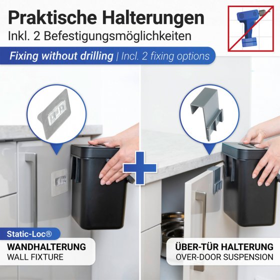Abfallsammler mit Griff Mod. Tago 5 Liter, flexibel einsetzbar