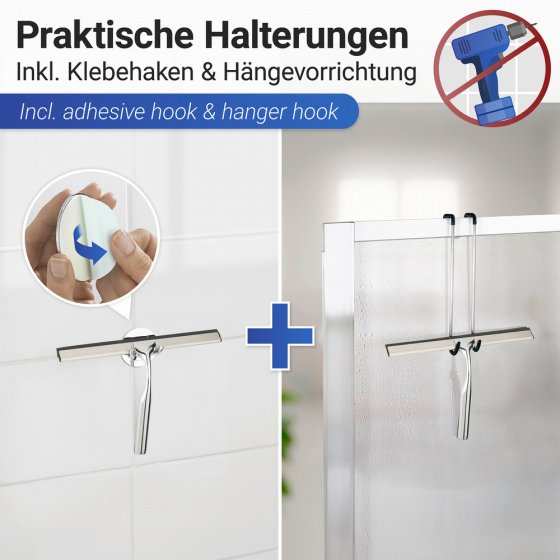 Badezimmerwischer Mod. Terni Plus, mit Turbo-Loc® Wandbefestigung