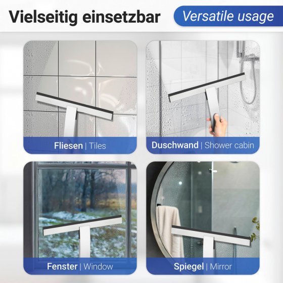 Badezimmerwischer Mod. Gela, rostfrei