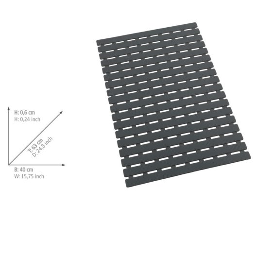 Wanneneinlage Mod. Arinos Grau, 63 x 40 cm 