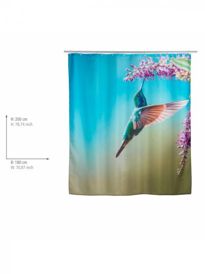 Duschvorhang Mod. Managua, Textil (Polyester), 180 x 200 cm, waschbar 