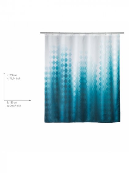 Duschvorhang Mod. Tullin, Textil (Polyester), 180 x 200 cm, waschbar 