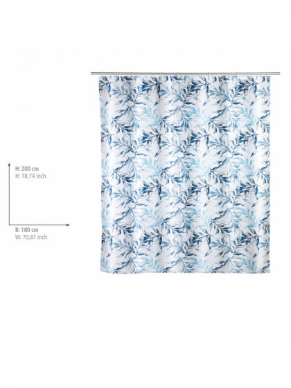 Anti-Schimmel Duschvorhang Mod. Catala, Textil (Polyester), 180 x 200 cm, wasserabweisend, waschbar 