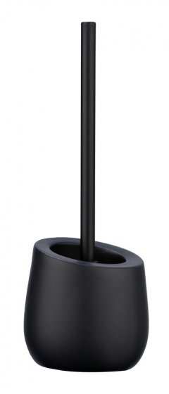 WC-Garnitur Mod. Badi Schwarz Keramik, mit Silikon-Bürstenkopf 