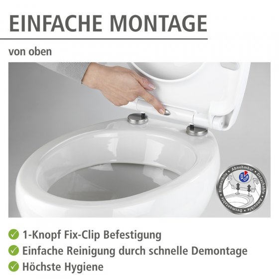 Premium WC-Sitz Mod. Beach High Gloss, aus bruchstabilem Thermoplast