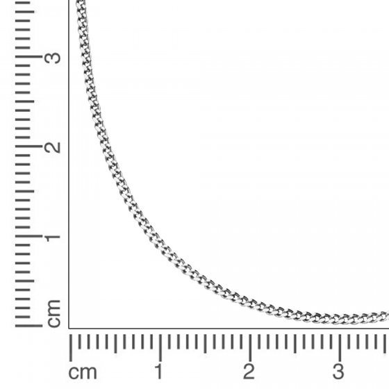 Halskette Weißgold 585 Panzerkette mit einer Länge von 45/42cm 