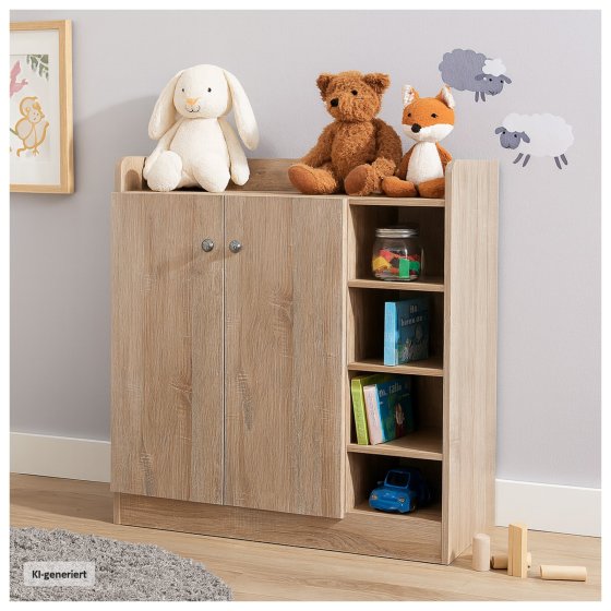 Sideboard mit 8 Regalfächern Sonoma 
