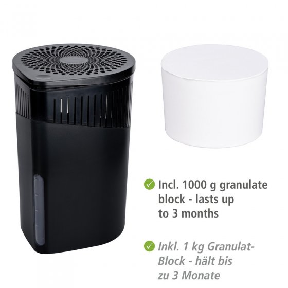Raumentfeuchter Mod. Drop Schwarz 1000 g, 2er Set, für Räume bis ca. 80 m³