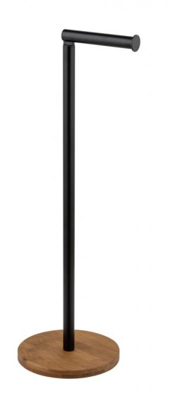 2-in-1 Stand Toilettenpapierhalter Mod. Serro, aus stabilem Bambus 