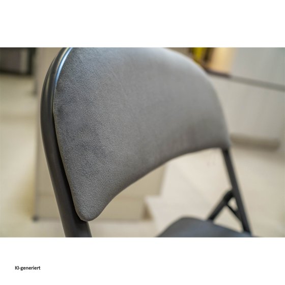 Klappstuhl 4er Set Grau 